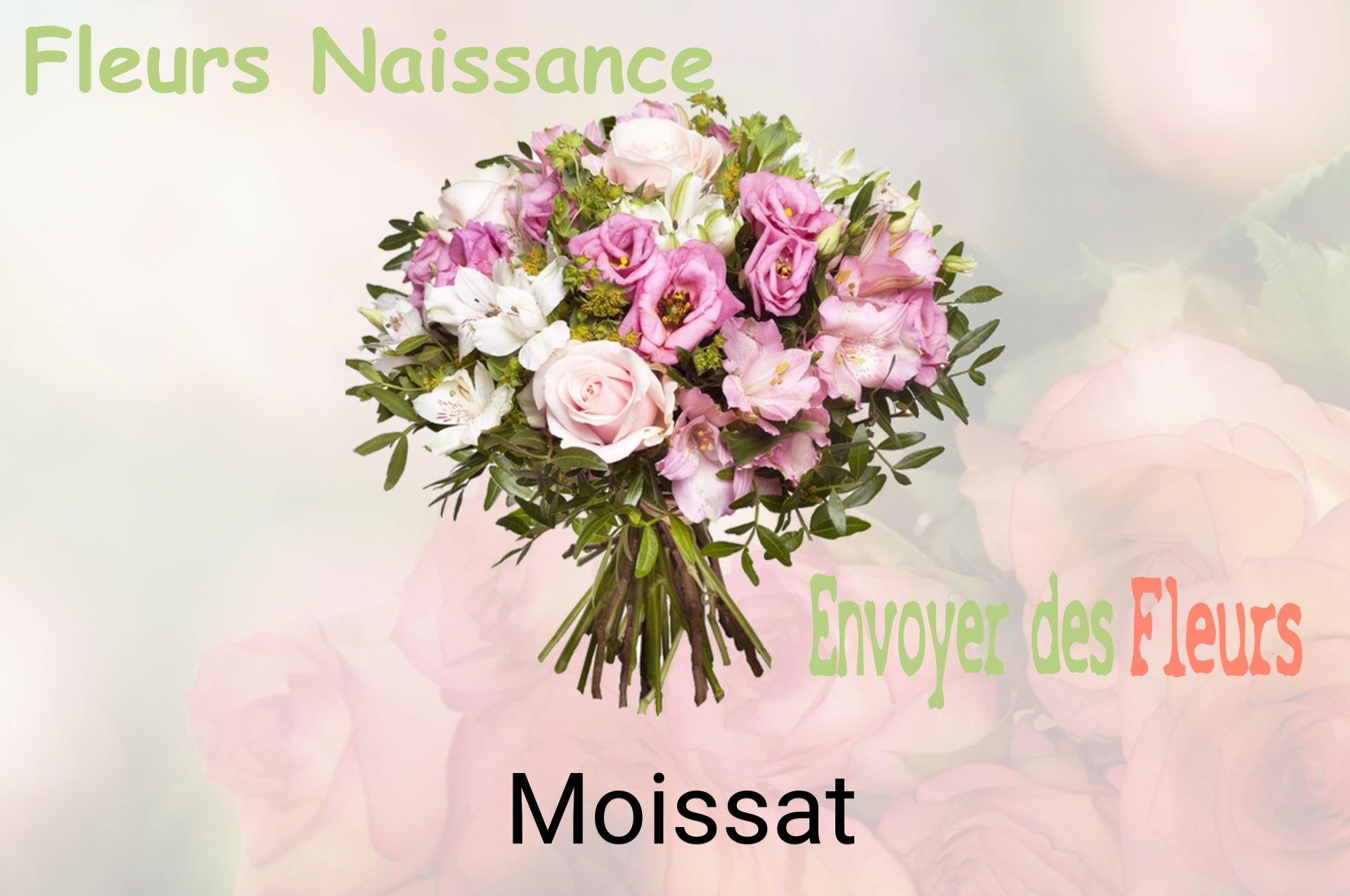 Bouquet de fleurs de naissance livré à Moissat