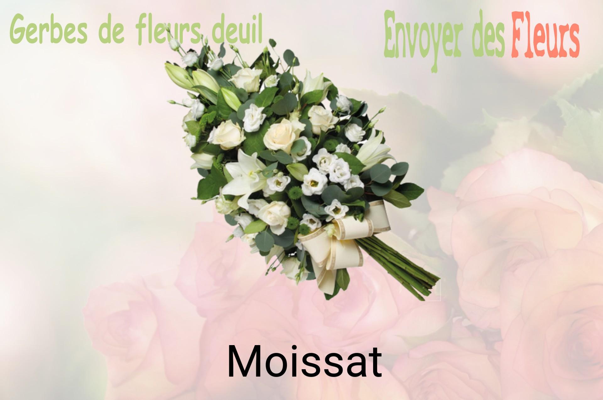 Gerbe de fleurs de deuil livrée à Moissat